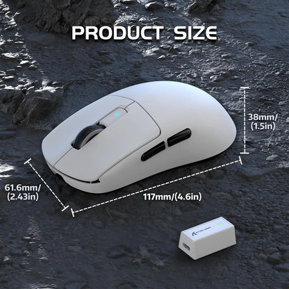 Attack Shark R6 Lightweight Wireless Gaming Mouse, PAW3950MAX Sensor, 8KHz Polling Rate, Tri-Mode Bluetooth Gaming Mouse for PC & Laptop