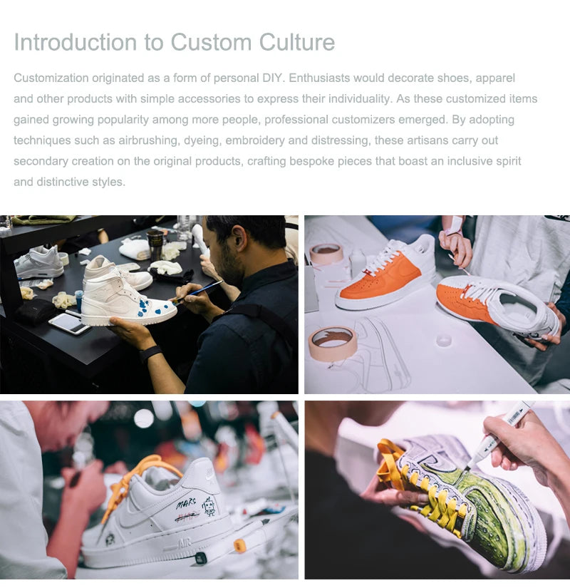 Custom Sneakers Nike Court Vision 1 Low Ink Wash Chinese Style Splatter Wear-Resistant Men's Skate Shoes