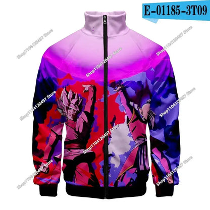 Anime Goku Dragon Ball Jacket Men Women Harajuku Hip Hop Japanese Zip Up Hoodies Goku Clothes Stand Collar Sweatshirt, produit gaming premium Fraquane