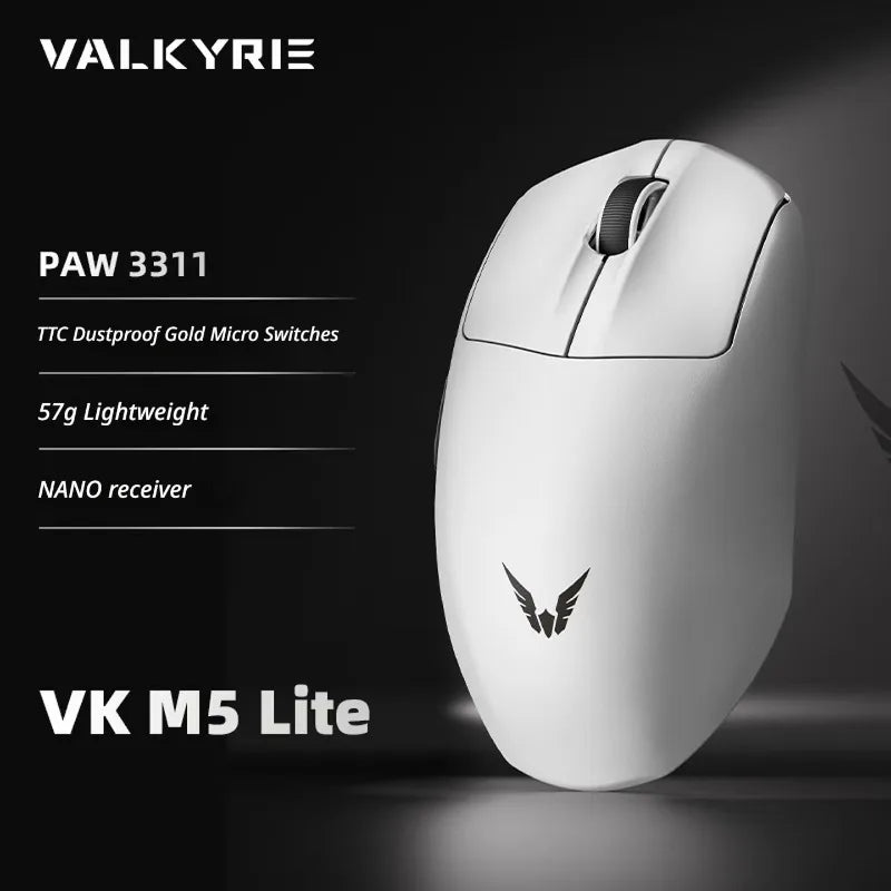 VALKYRIE VK M5 PRO Wireless Gaming Mouse with Dual 8K Polling, Intelligent Display, Lightweight Ergonomic Low Latency Mouse