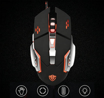 Mouse RGB dual-mode cablato e wireless 2.4G, mouse gaming ricaricabile silenzioso, mouse regolabile 3600 DPI per laptop