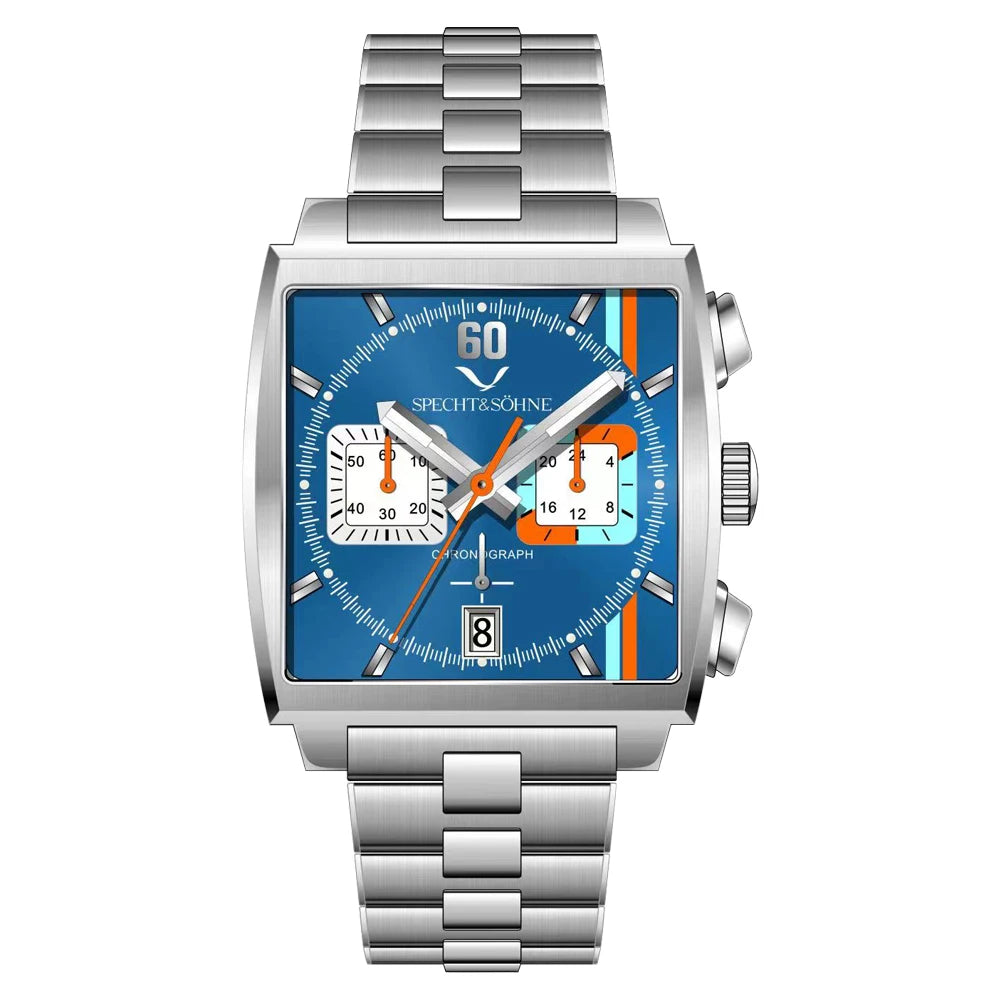 Specht&Sohne Men's Watch Luxury Brand Waterproof Stainless Steel Leather Japan VK Multifunctional Quartz Watch Religio Masculino