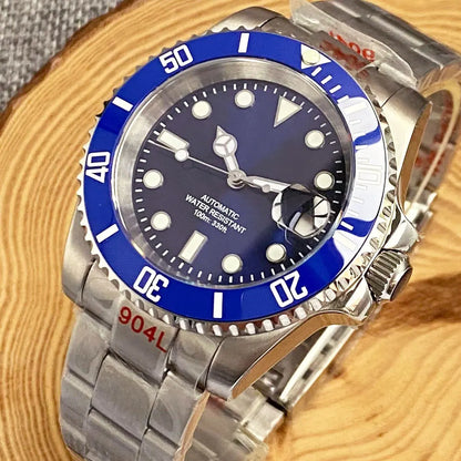 Miyota 8215 PT5000 Stainless Steel 40mm Dive Automatic Men Watch Sapphire Crystal Rotating Bezel Luminous Mechanical Wristwatch