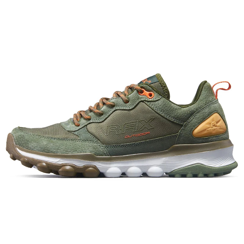 Rax Cowhide Hiking Shoes Men Outdoor Mountain Antiskid Climbing Sneakers wram Lightweight Trekking boots Sports casual shoes