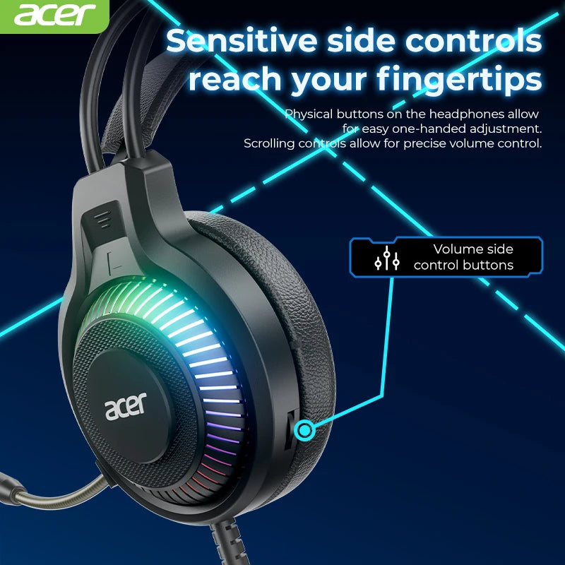 RGB Wired Gaming Earphones with Mic – Low Latency Surround Sound RGB Cool Lighting Gaming Headset with Noise Isolation & Comfort Fit
