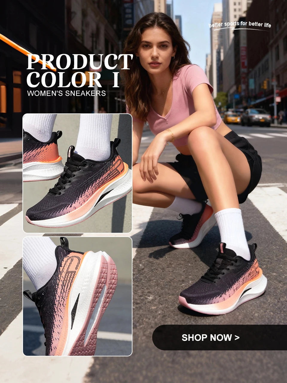 Baasploa Women Carbon Plate Running Shoes Outdoor Professional Cushioning Jogging Sneakers Female Casual Breathable Sports Shoes
