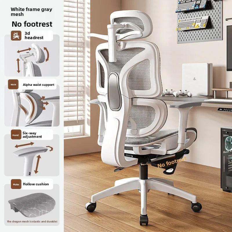 UVR Ergonomic Gaming Chair Office Chair with Reclining Function, Adjustable Computer Chair with Armrests, Comfortable Executive Chair for Home & Work