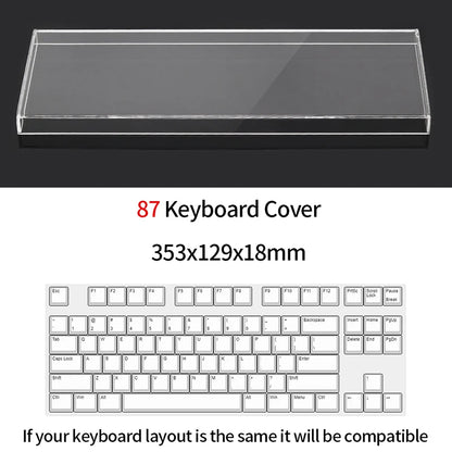 Acrylic Keyboard Clear Protector Case for Mechanical Keyboard, Transparent Keyboard Dust Cover for 60/61/64/96/98/104/108 Key Keyboards & Mouse