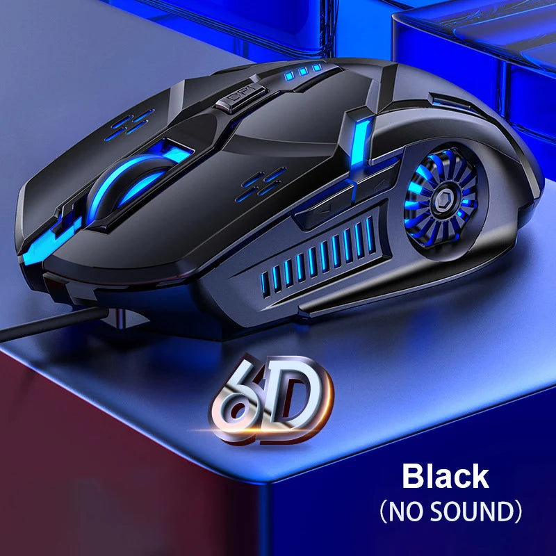 G5 Wired Gaming Mouse RGB Backlight 3200 DPI Silent USB Mouse with 6 Buttons, Ergonomic Gaming Mouse for PC Laptop Computer