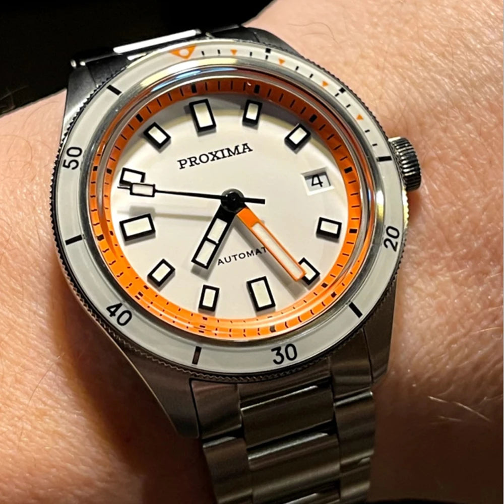 Proxima PX1703 Luxury Diver Watch Business Waterproof Male Clock PT5000 Men Watches Stainless Steel Sapphire Bezel BGW9 Luminous