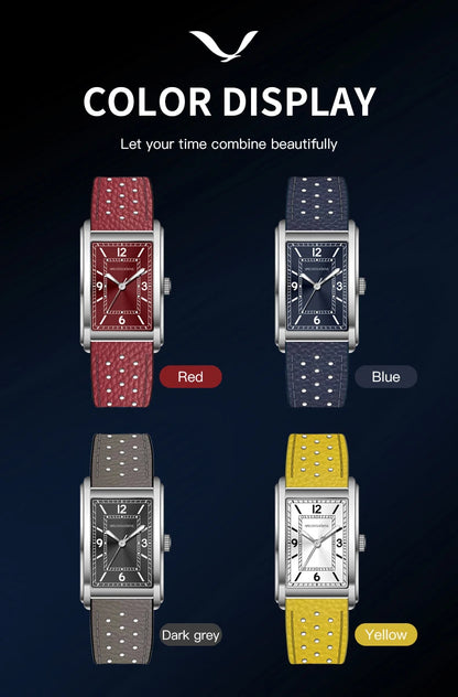 2025 New High Quaity 27MM Specht & Söhne Square Men's Watch Sweep VH31 Movt Steel Reloj Hombre Sapphire Crystal Waterproof