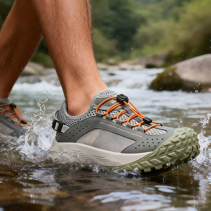 Pánské turistické boty CAMSSOO na léto, prodyšné neklouzavé běžecké boty na cestování, outdoorové sporty, s tlumením, ležérní kotníkové boty do terénu