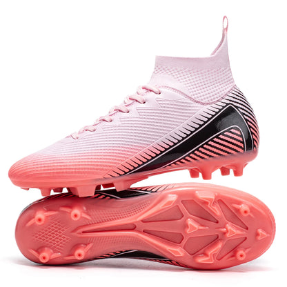 Professional Grass AG FG Soccer Shoes PU Fabric Integrated Upper TPU Tough Sole Wear Resistant Anti-slip Youth Footwear