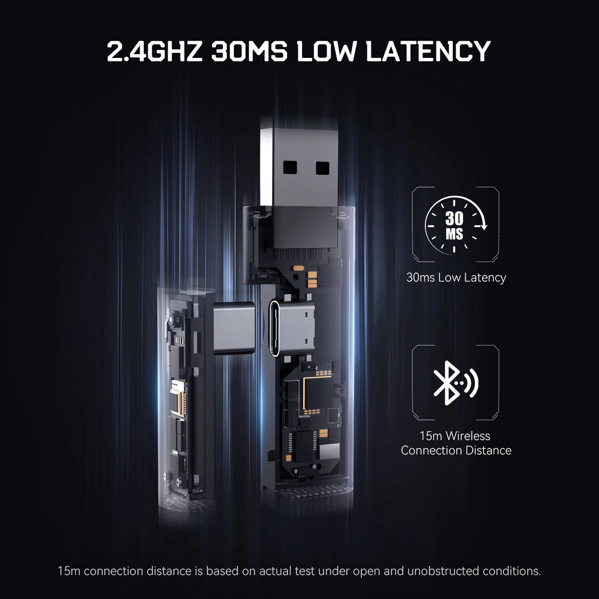 EKSA G19BT 2.4GHz Wireless RGB Headphones With Mic USB/type C Transmitter Over-Ear Gaming Headset