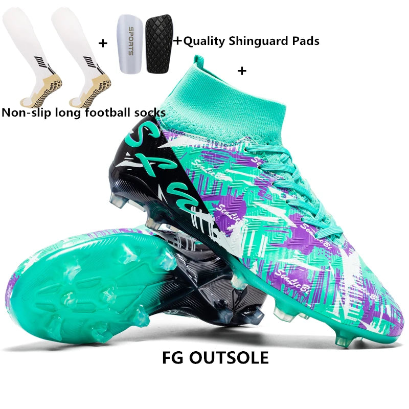 Size 34-46 Men FG/TF Football Boots Futsal Professional Unisex Kids Soccer Shoes Training Outdoor Boys Football Shoes Sneakers