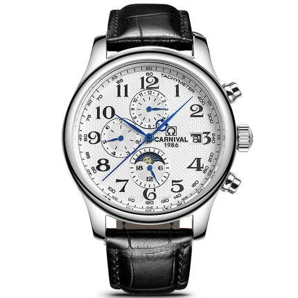Reloj mecánico automático para hombre en acero inoxidable Case Shape: Redondo Case
