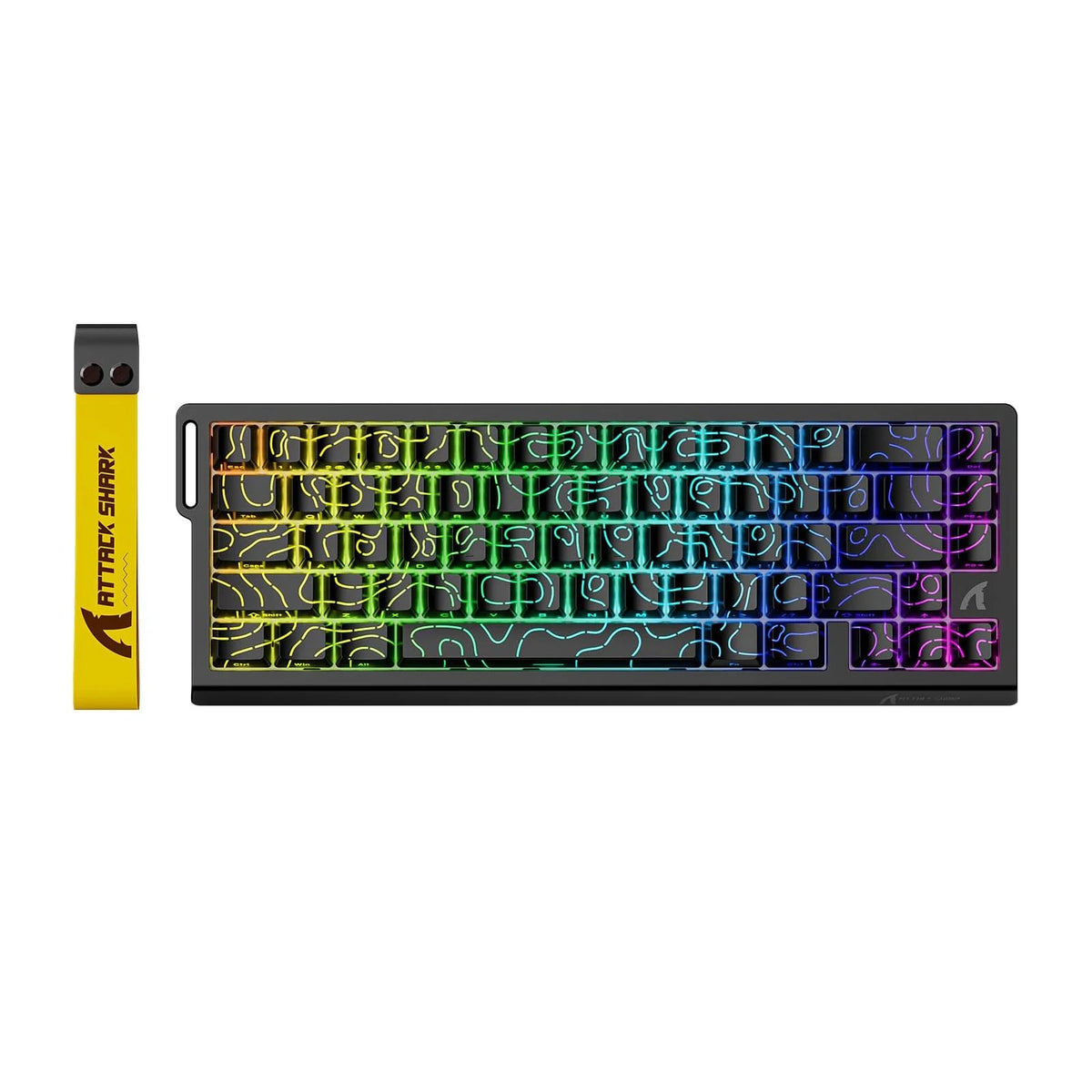 ATTACK SHARK X68 HE Rapid Trigger Mechanical Gaming Keyboard 60% Wired Hall Effect Keyboard with Adjustable Actuation, 8KHz Polling Rate & RGB Backlit