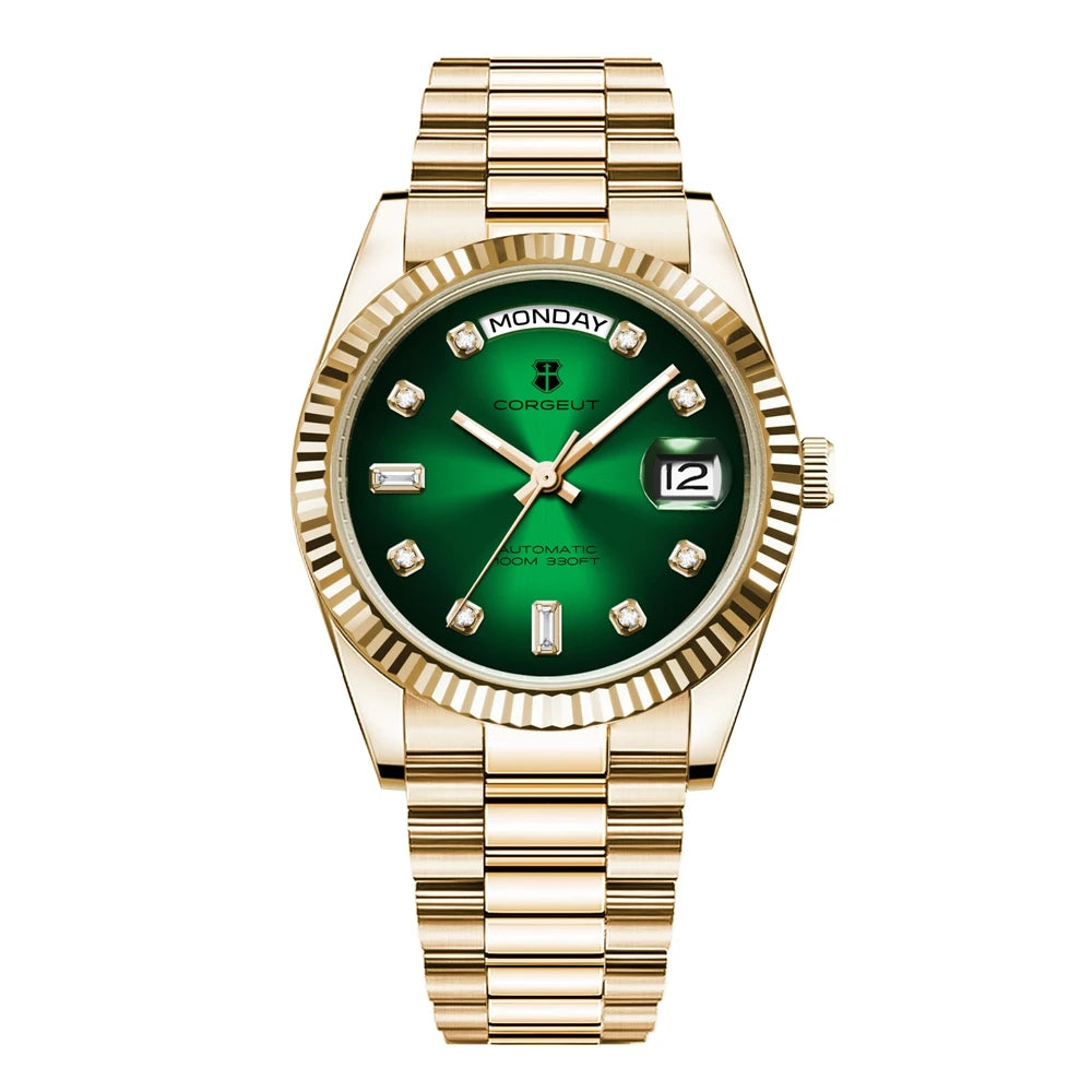 Reloj de lujo Corgeut de 36MM para hombre ST1644, reloj de pulsera mecánico automático con cristal de zafiro, relógio masculino 10BAR, para natación y vestir