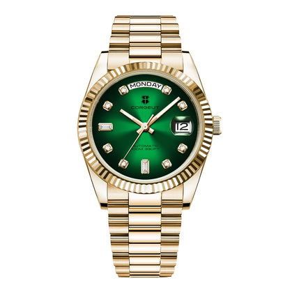 Reloj de lujo Corgeut de 36MM para hombre ST1644, reloj de pulsera mecánico automático con cristal de zafiro, relógio masculino 10BAR, para natación y vestir