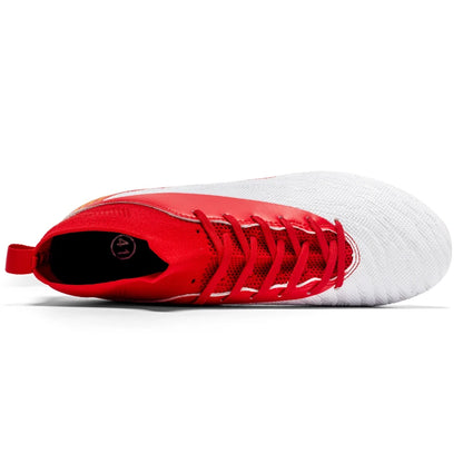 Black Men Soccer Shoes AG/FG Cleats Training Football Boots For Men High Ankle Sport Shoes Kids Adults Sneakers 35-45
