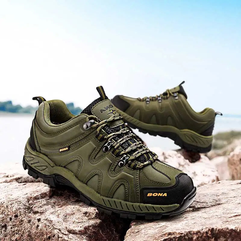 BONA New Arrival Classics Style Men Hiking Shoes Lace Up Men Sport Shoes Outdoor Jogging Trekking Sneakers