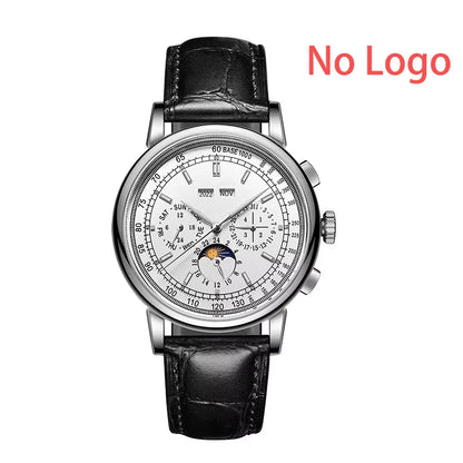 CORGEUT Automatic Mechanical Luxury Watches For Man Business Multification Date Day Month Year 316L Mechanical Men's Watches