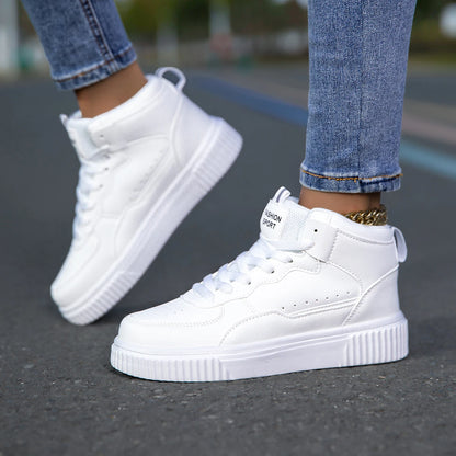 New Style Men's Casual Leather Shoes, Trendy, Breathable, Versatile, Sports White Sneakers, Leather Trendy Shoes