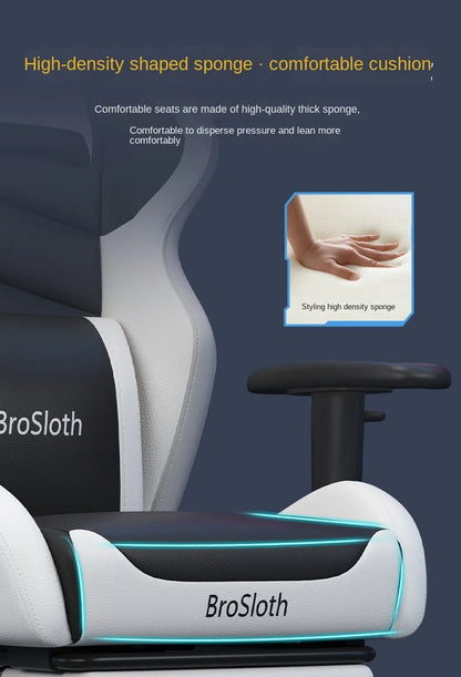 S8 Gaming Chair with 3D Armrests, Ergonomic Adjustable Backrest, Computer Office Chair, Leather Gamer Chair with Nylon Feet