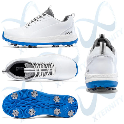 Hot Sale Lersure Golf Shoes Men Waterproof Golf Spikes Sneakers Professional Non-Slip Golf Footwear Trainers Luxury Sports Shoes