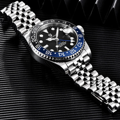 PAGANI DESIGN Men Automatic Watches Sapphire Glass 40mm Ceramic GMT Mechanical Wristwatch Top Brand Sports Waterproof Men Watch