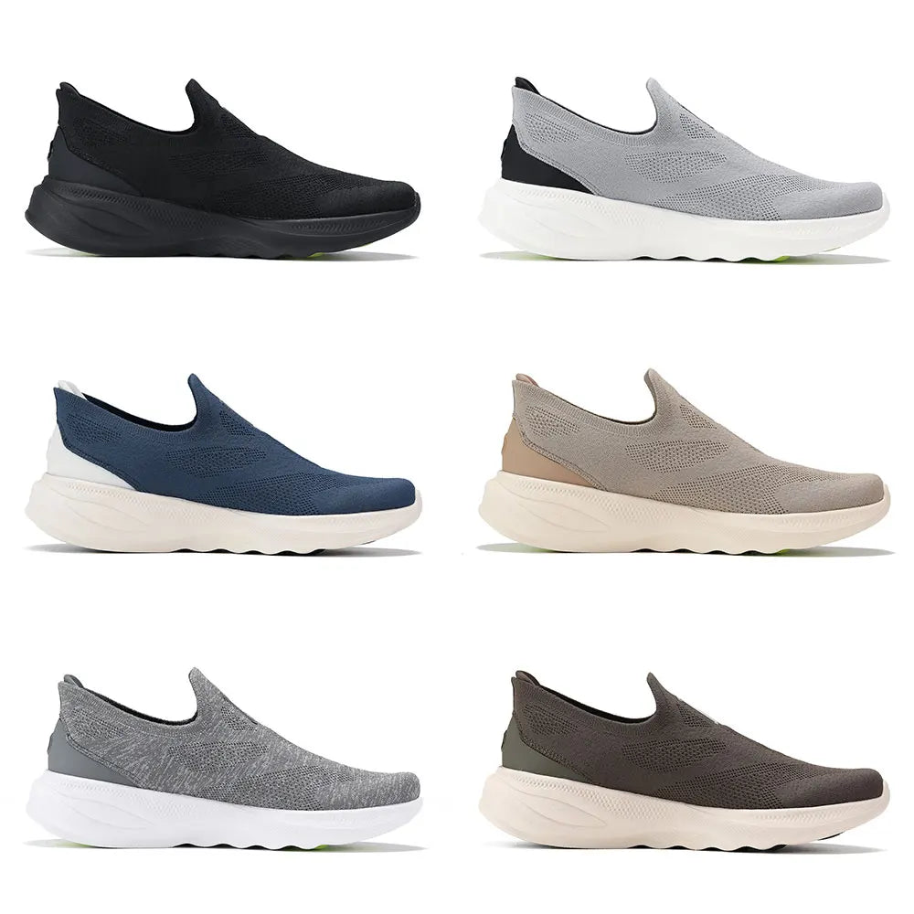 Pánské nazouvací volnočasové vycházkové boty Li-Ning SOFT GO 2 KNIT, tlumicí, pohodlné a stabilní; síťované každodenní sportovní běžecké tenisky LiNing AGLV017