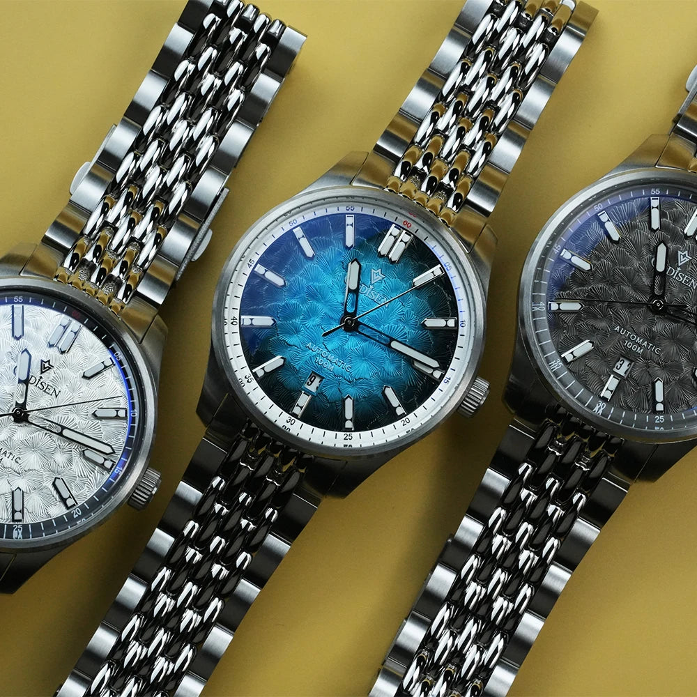 CADISEN 2026 Automatic Mechanical Men's Watch Blue Dial Business Casual 10ATM Waterproof Japan MIYOTA 8215 Movement Wristwatch
