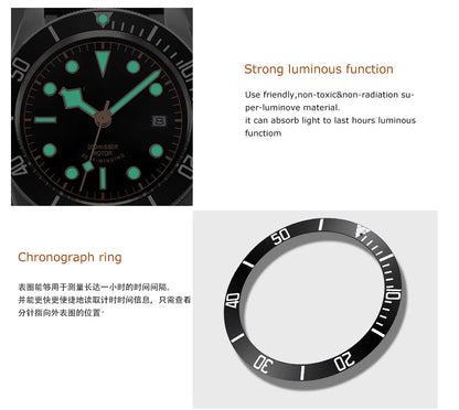 Luxury Customizable Logo Waterproof Japan nh35 Automatic Mechanical Wristwatch Full Steel Sapphire Men Watch Dress Male Clock