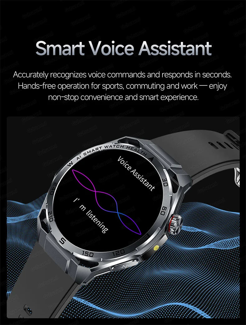 Smart Watch Men High-end Health Blood pressureblood oxygen lipids Uric acid Sapphire Smart watches Ai GPT Custom dial ECG 2026