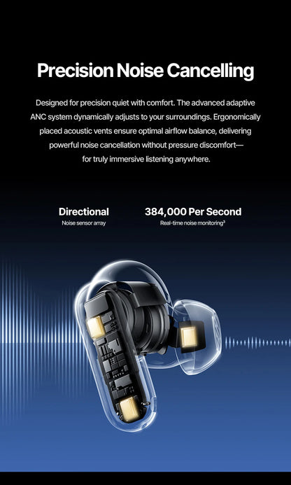 Baseus Inspire XP1 Wireless Bluetooth 6.1 ANC Earbuds – -50dB Adaptive Noise Cancelling, Dolby Audio, 6 Mic ENC, Sound by Bose Premium TWS Earphones