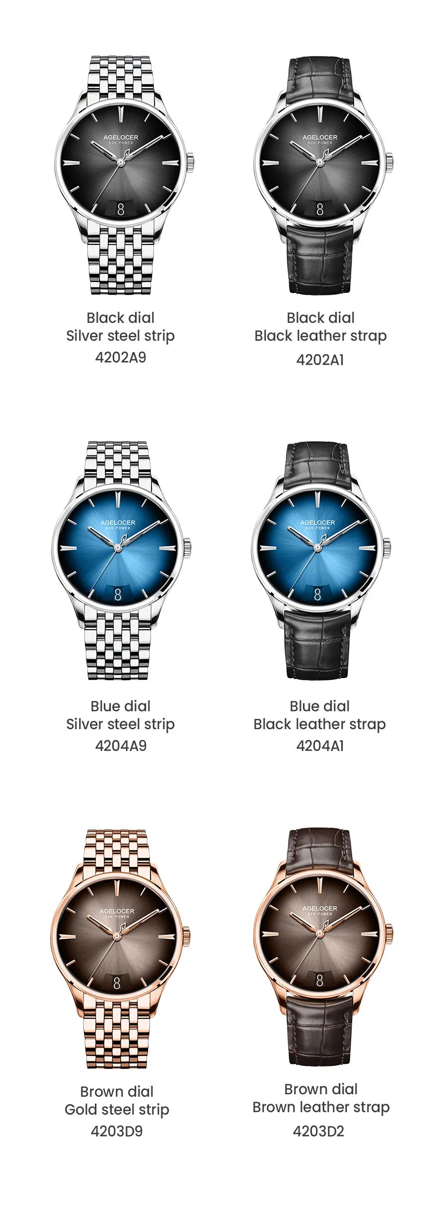 AGELOCER Original Budapest Watch Steel Strap Men's Business Dress Big Calendar Automatic Mechanical Watch Birthday Gift for Men