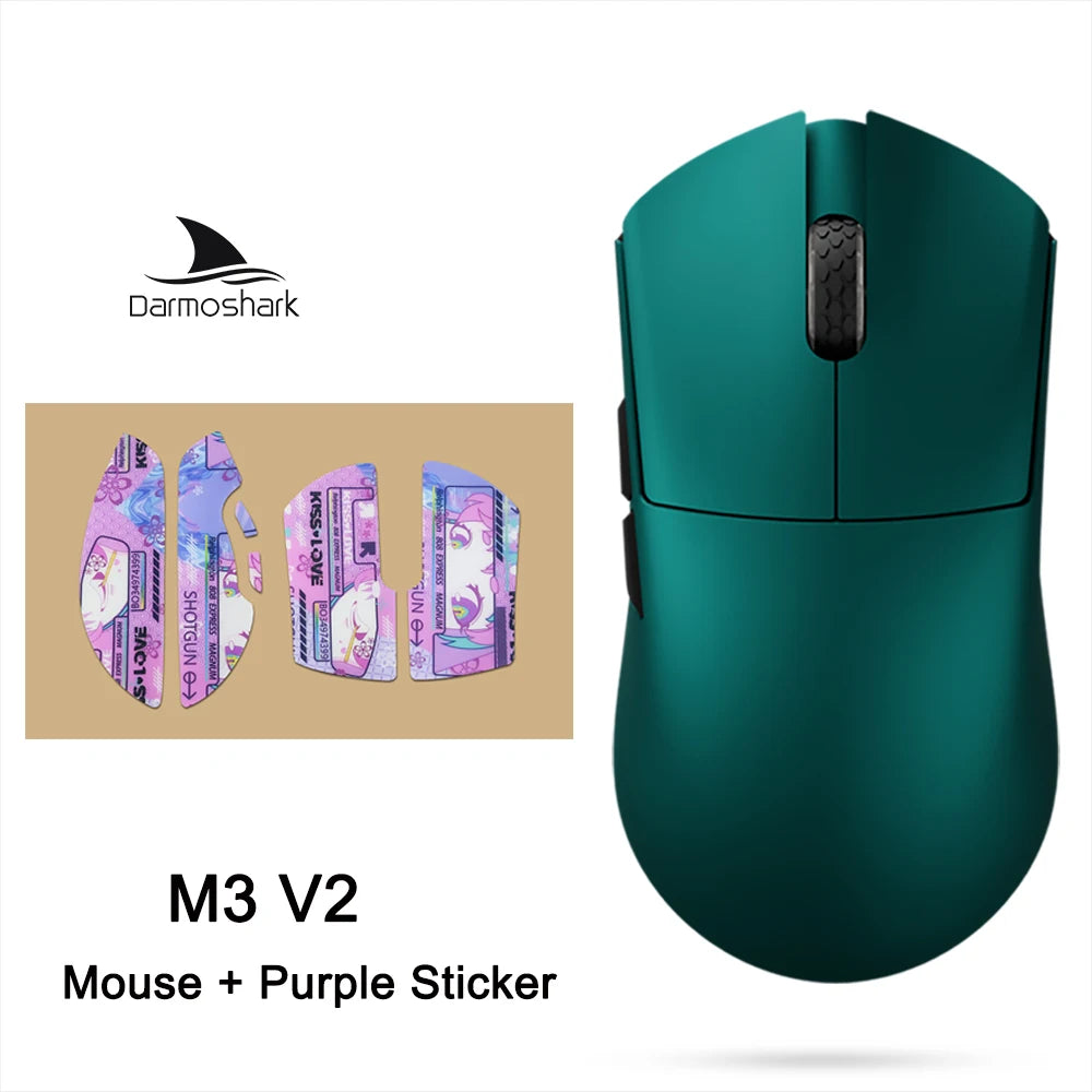 Ratón gaming Darmoshark M3 V2 Double 8K inalámbrico trimodo 26KDPI con sensor PAW3395, ratón macro para manos grandes para ordenador portátil y PC