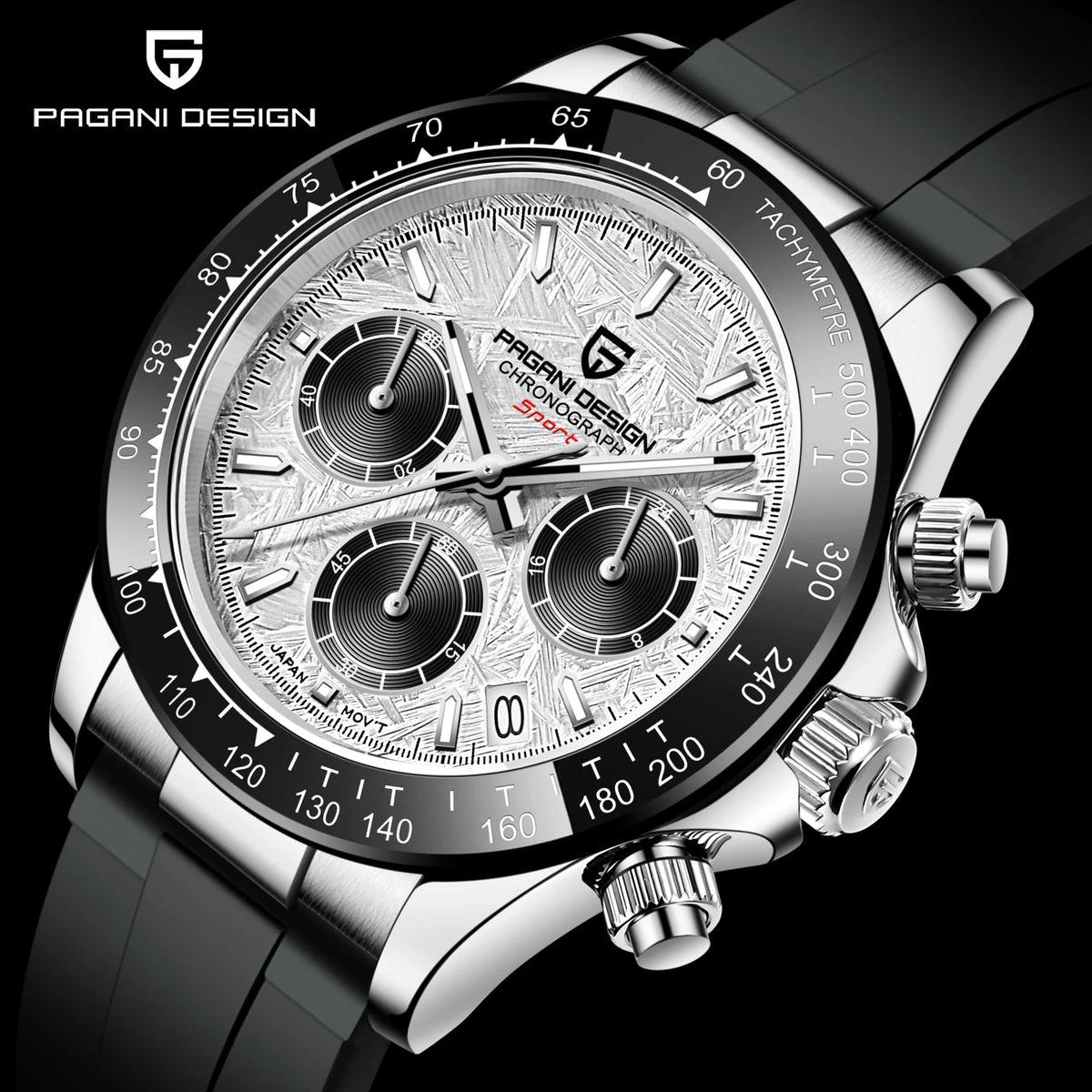 2026 New PAGANI DESIGN PD-1664 Meteorite Dial Fashion Men Quartz Wristwatches 100M Sapphire Glass Chronograph relogio masculino