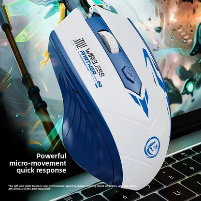 Rechargeable Wireless Mouse Bluetooth 5.4 & 2.4GHz Gaming Mouse, Ergonomic Wireless Mouse 1600 DPI for PC, Laptop & Office