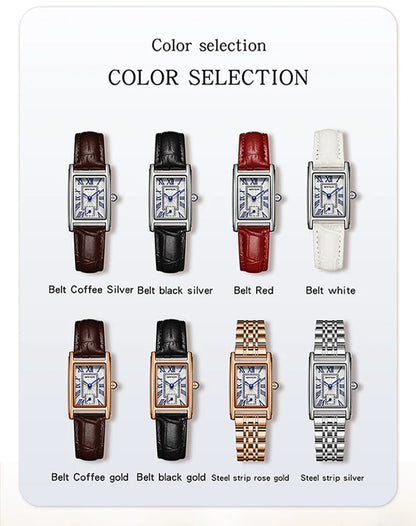 SANDA 1116 Women’s Elegant Quartz Watch  Rectangle Dial, Water Resistant & Business Design