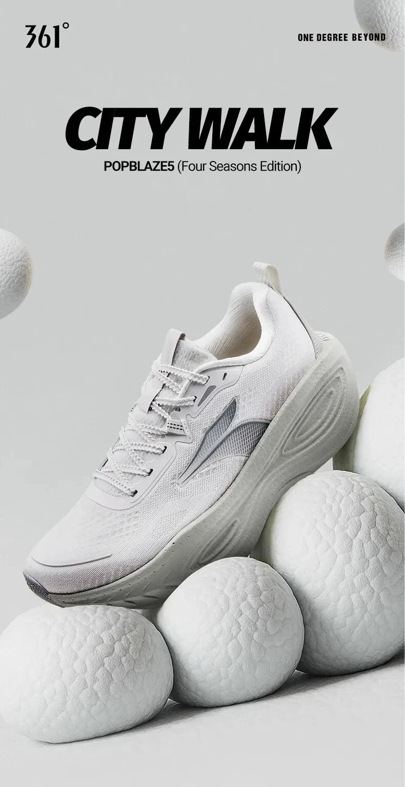 361 Degrees PopBlaze 5 Men Running Shoes New Cushioning Thick-soled Breathable Non-slip Outdoor Jogging Male Sneakers 672532212