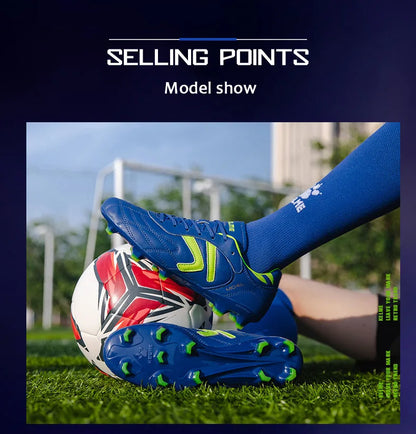 KELME FG Soccer Shoes Original Cow-Skin Sneakers Men Professional Grass Non-Slip Sports Training  Football Boots  ZX80011018