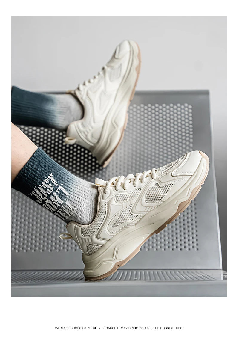 Men's speed casual sneakers spring summer soft-sole anti-slip breathable outdoor running shoes fashion Youth Joker sports shoes