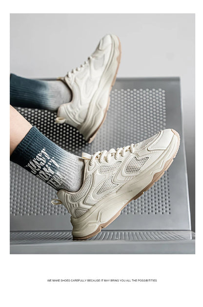 Men's speed casual sneakers spring summer soft-sole anti-slip breathable outdoor running shoes fashion Youth Joker sports shoes