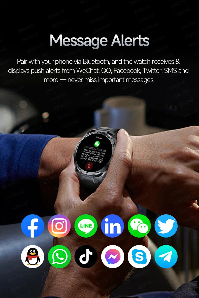 Smart Watch Men High-end Health Blood pressureblood oxygen lipids Uric acid Sapphire Smart watches Ai GPT Custom dial ECG 2026