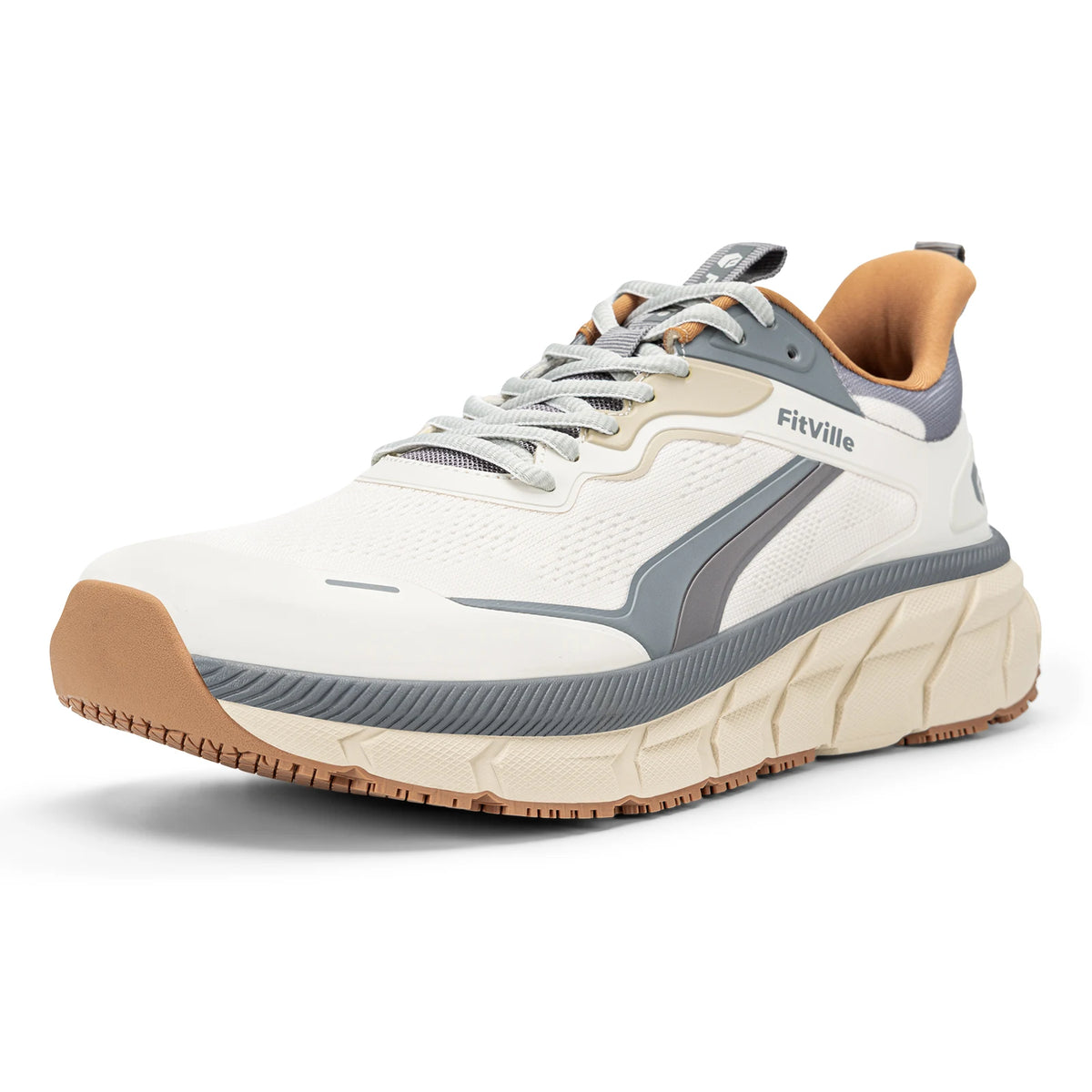 FitVille Men's Wide Toe Box Shoes Cushioned Well Sneakers Non Slip Lightweight Breathable Running Shoes for Swollen feet