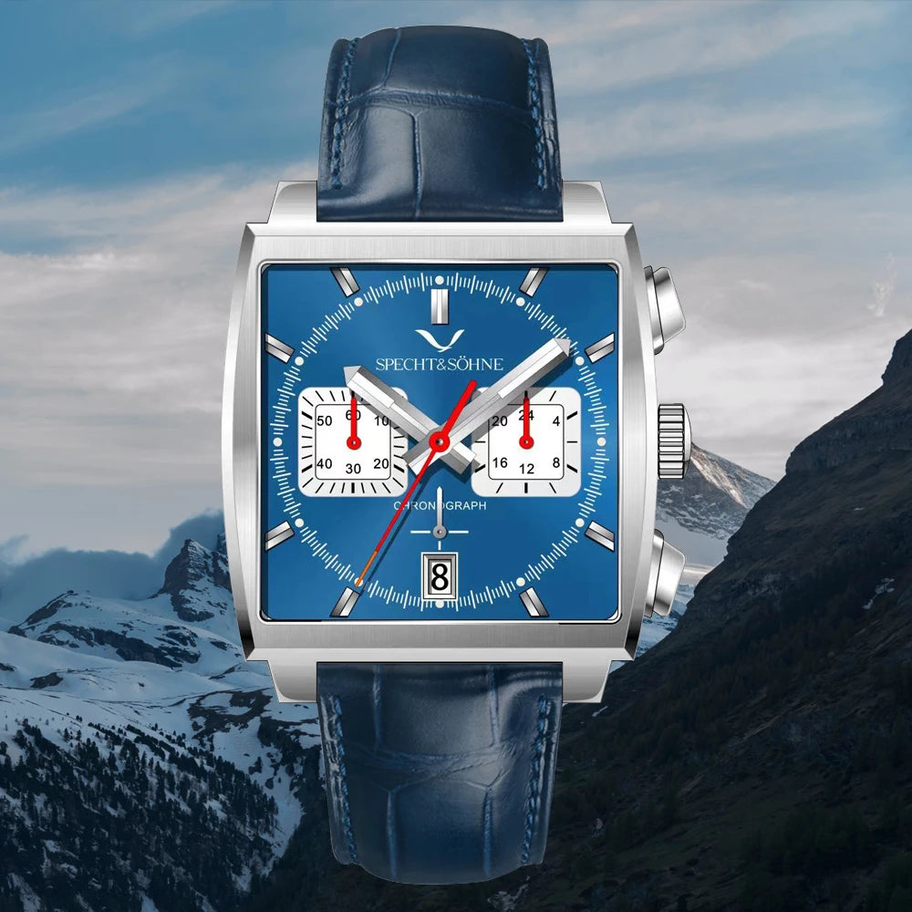 Specht&Sohne 2025 New Men's Watches Quartz Sport Watch Stainless Steel Leather Strap Japan Miyota VK63 Chronograph Reloj Hombre