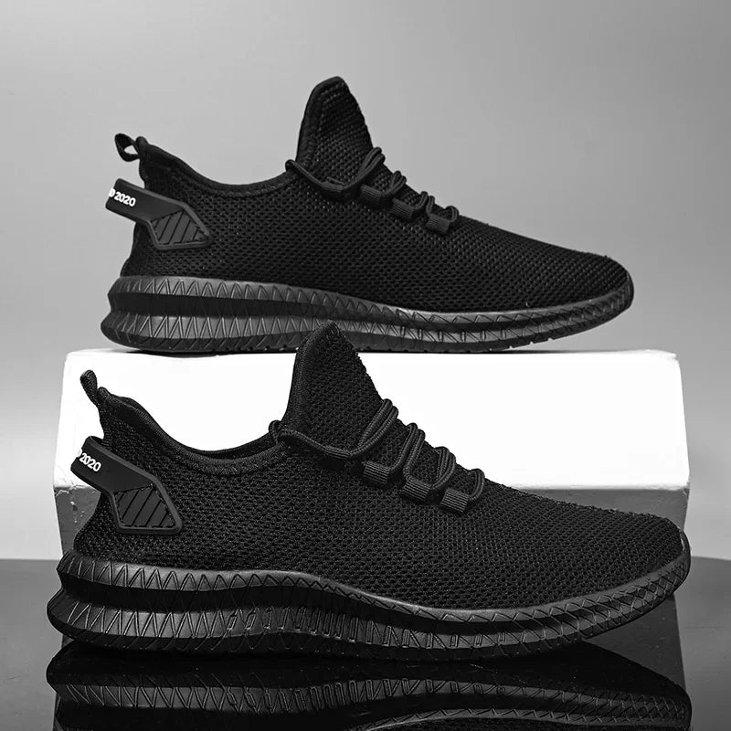 Men's Non-Slip Casual Sneakers Breathable Outdoor Jogging Training Hiking Sports Running Outdoor Weave Knit Lace Up Shoes