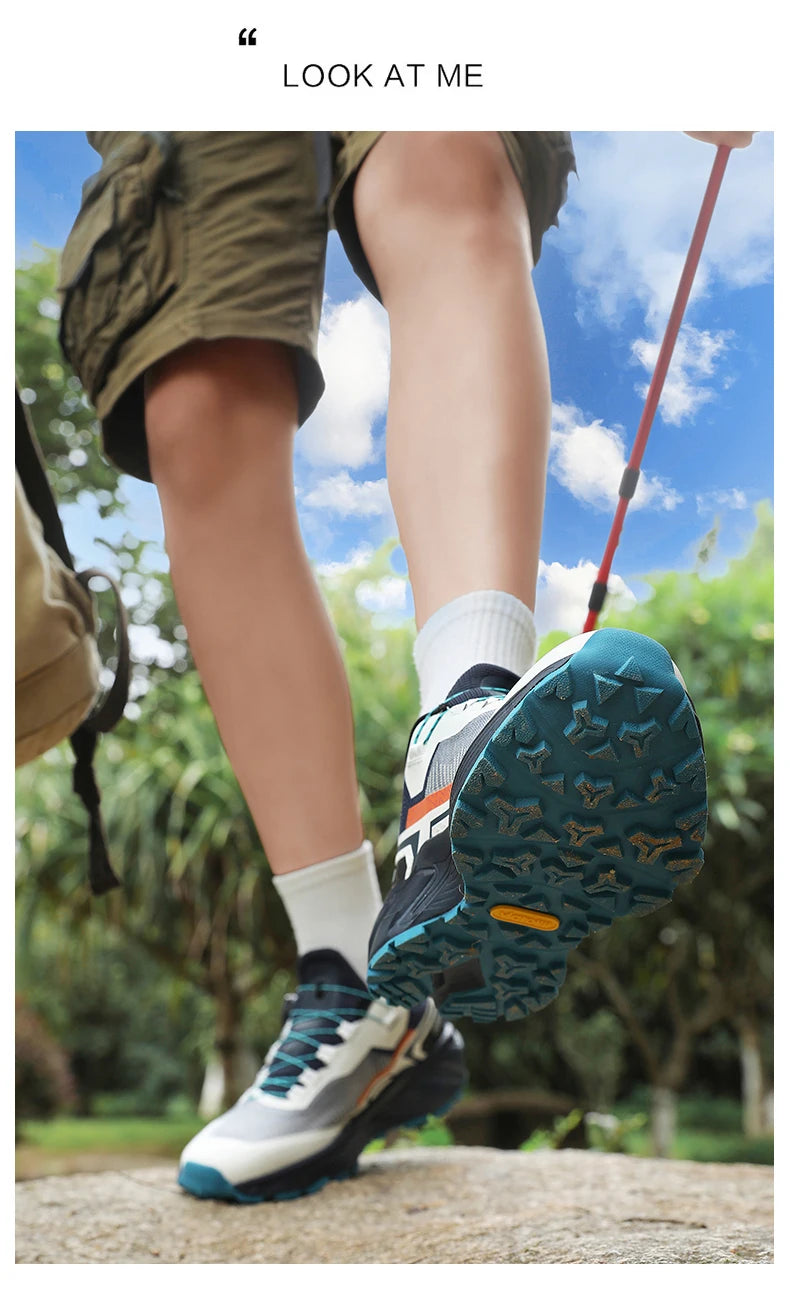 Men's Stylish Outdoor Hiking Shoes Hard-wearing Trekking Sneakers with Plush Warm Lining for Winter Male Footwear