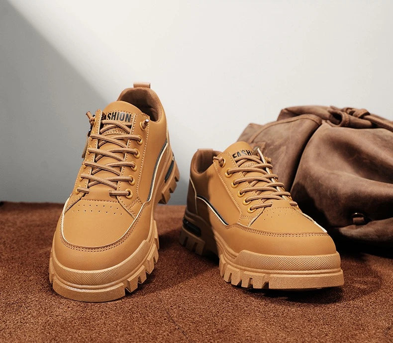 Men's Casual Sports Outdoor Hiking Trendy Fashion Street Comfortable Men's Thick Soled Board Shoes